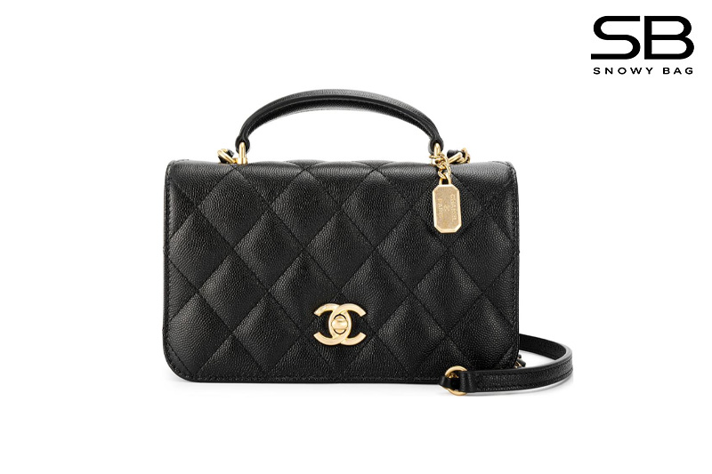Túi Chanel 23B Mini Top Handle Black Caviar sang trọng và đẳng cấp