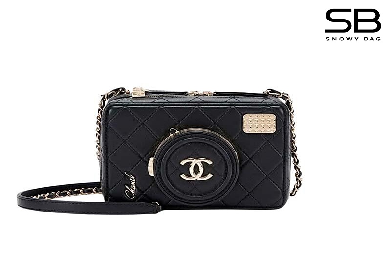 Túi Chanel 24 Camera Bag Black Lambskin 16CM Đen Da Cừu sang trọng