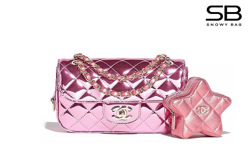 Túi Chanel 24C Mini Flap Bag with Star Coin Purse Pink 19CM Hồng sang trọng