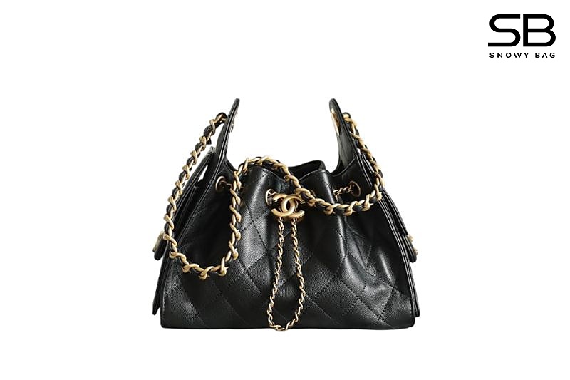 Túi Chanel 25 Mini Hobo Handbag Black Caviar Màu Đen sang trọng