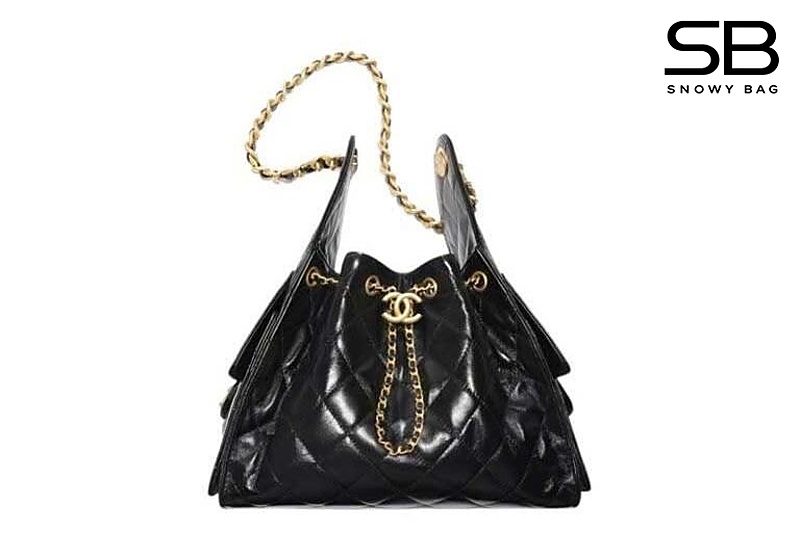 Túi Chanel 25 Small Handbag Black Calfskin Size 30 Màu Đen sang trọng