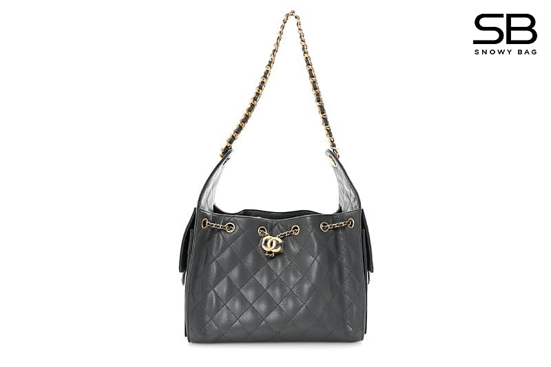 Túi Chanel 25 Small Handbag Dark Grey Caviar GHW sang trọng