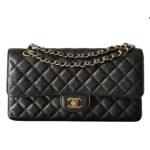 Túi Chanel Classic Medium Black Caviar GHW 25.5CM Đen Khóa Vàng sang trọng