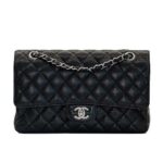 Túi Chanel Classic Medium Black Caviar SHW Đen Khóa Bạc sang trọng