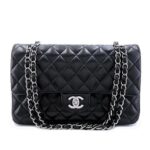 Túi Chanel Classic Medium Black Lambskin SHW Size 25 Màu Đen sang trọng