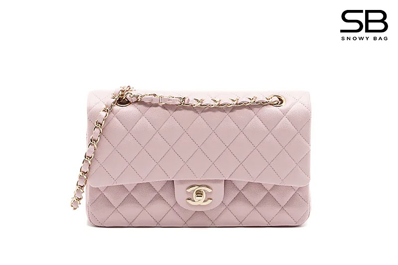 Túi Chanel Classic Medium Light Pink Caviar GHW Hồng Quality sang trọng