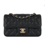 Túi Chanel Classic Mini 8 Black Caviar GHW 20CM Đen Khóa Vàng sang trọng