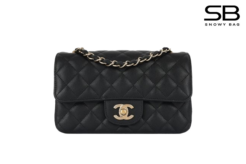 Túi Chanel Classic Mini 8 Black Caviar GHW 20CM Đen Khóa Vàng sang trọng