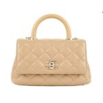 Túi Chanel Coco Mini 7.5 Flap Beige Caviar GHW 19CM Màu Be sang trọng