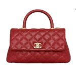 Túi Chanel Coco Small Bag 9.5 Flap Red Caviar GHW 24CM Màu Đỏ sang trọng