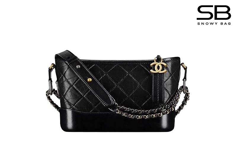 Túi Chanel Hobo Gabrielle Small Black Calfskin 24CM Đen sang trọng