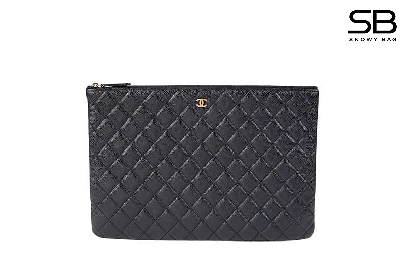 Túi Chanel Large Clutch Black Caviar A69251 Màu Đen sang trọng