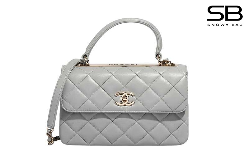Túi Chanel Trendy Small Grey Lambskin 25CM màu xám sang trọng