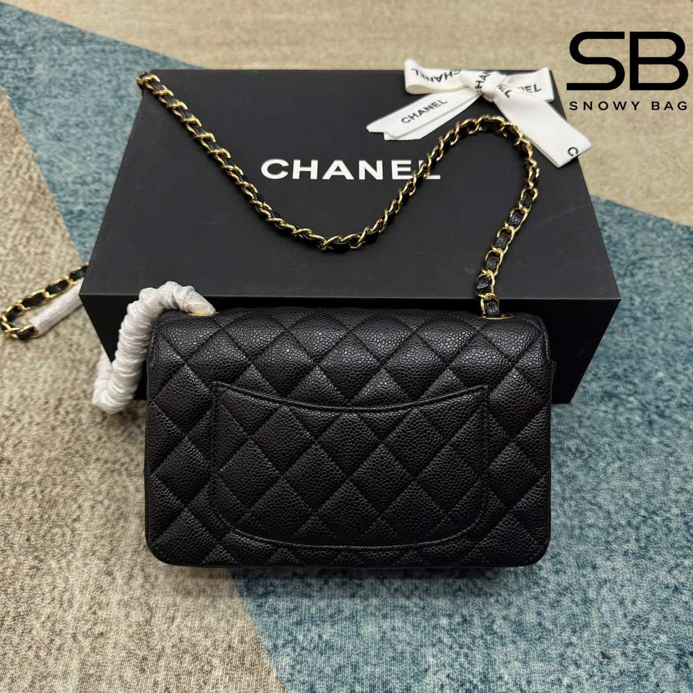 Túi Chanel Túi Chanel Classic Mini 8 Black Caviar GHW 20CM Đen Khóa Vàng