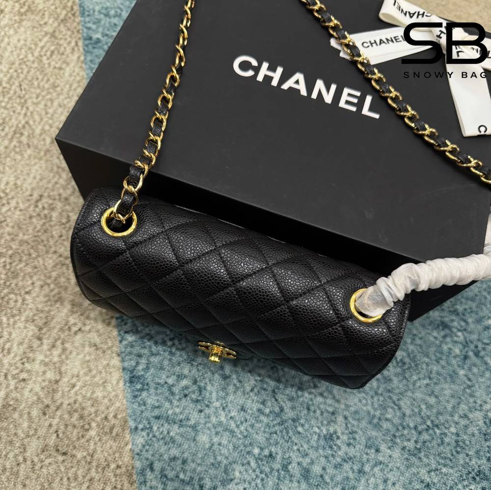 Túi Chanel Túi Chanel Classic Mini 8 Black Caviar GHW 20CM Đen Khóa Vàng