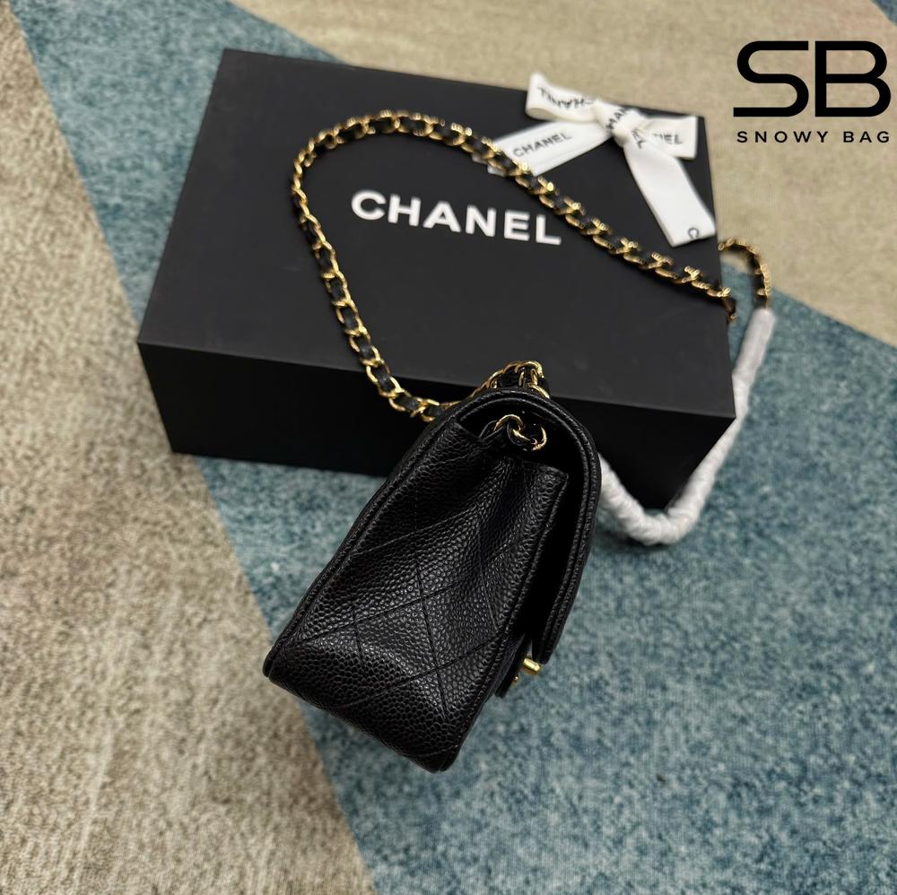 Túi Chanel Túi Chanel Classic Mini 8 Black Caviar GHW 20CM Đen Khóa Vàng