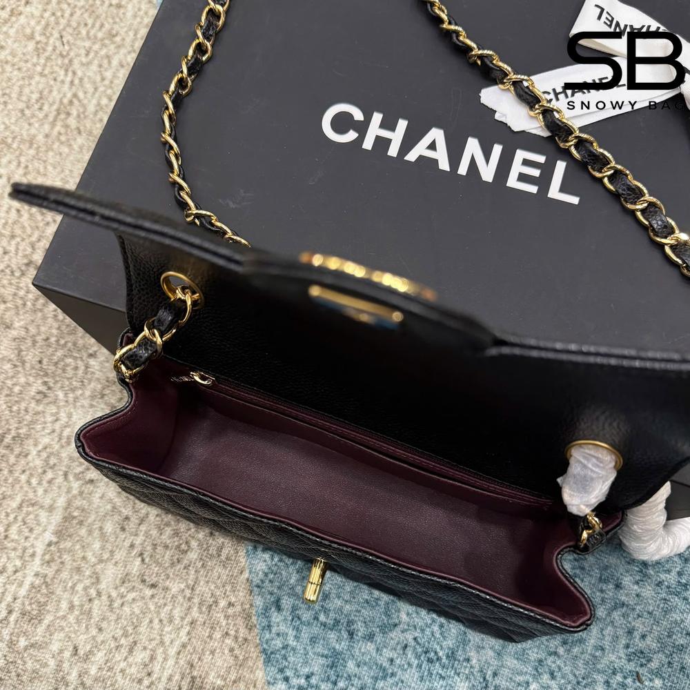 Túi Chanel Túi Chanel Classic Mini 8 Black Caviar GHW 20CM Đen Khóa Vàng