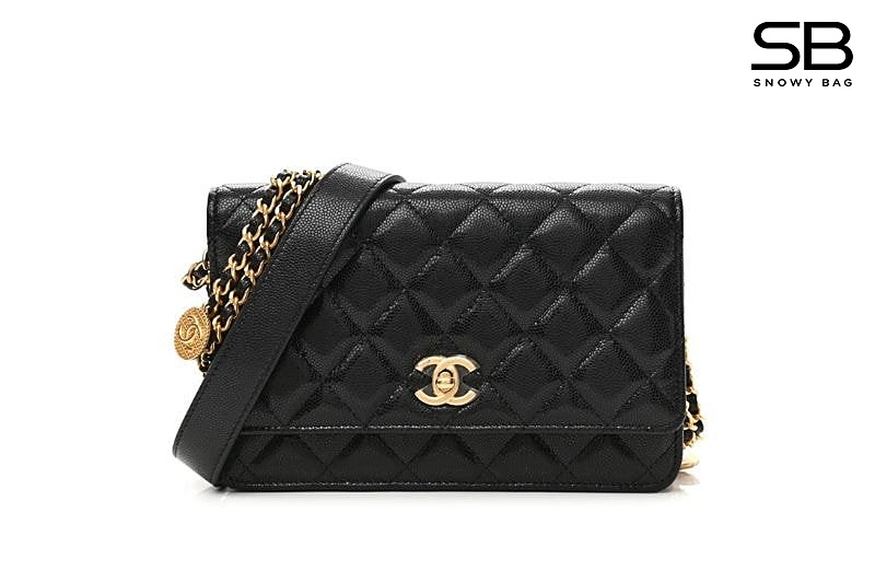 Túi Chanel Twist Your Button Woc Wallet on Chain Black Caviar GHW sang trọng