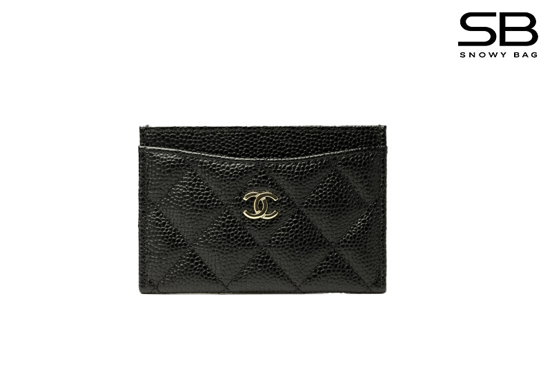 Túi Chanel Ví Chanel Classic Card Holder Black Caviar Đen Khóa Vàng sang trọng
