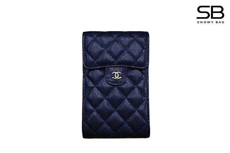 Túi Chanel Vintage Phone Holder Black Caviar GHW Đen Khóa Vàng sang trọng