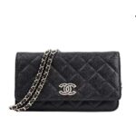 Túi Chanel Woc Màu Đen Da Caviar Crystal Lerther GHW 19CM Đen sang trọng