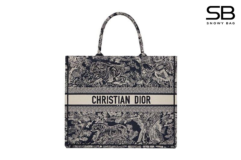 Túi Dior Book Tote Large Blue Tiger Reverse Màu Xanh sang trọng và cá tính