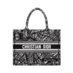 Túi Dior Book Tote Medium Black and White Plan De Paris sang trọng
