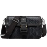 Túi Dior Hit the Road Bag with Strap Black Diamond Canvas Đen sang trọng