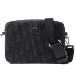 Túi Dior Pouch with Strap Black D Oblique Jacquard sang trọng