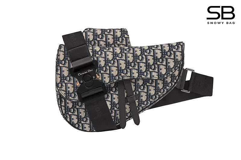 Túi Dior Saddle Bag Oblique Jacquard Đen Kem 26CM sang trọng và thời thượng
