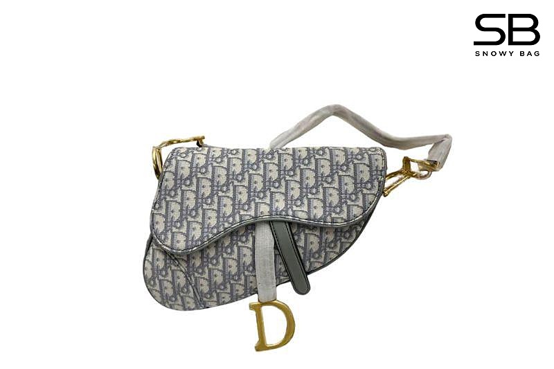 Túi Dior Saddle Medium Bag Grey Oblique Canvas sang trọng và thời thượng