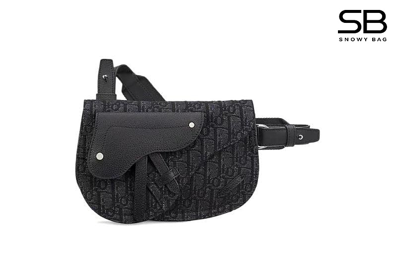 Túi Dior Saddle Pouch Black D Oblique Jacquard sang trọng