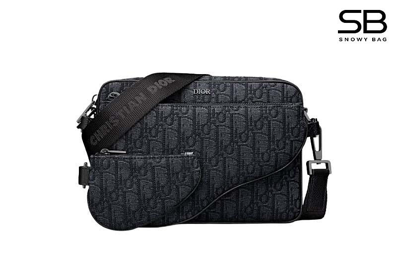 Túi Dior Saddle Triple Pouch Màu Đen Oblique Jacquard sang trọng
