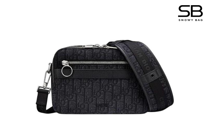 Túi Dior Safari Messenger Bag Black Canvas and Leather sang trọng
