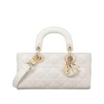Túi Dior Small Lady D-Joy Latte Lambskin GHW Màu Kem sang trọng