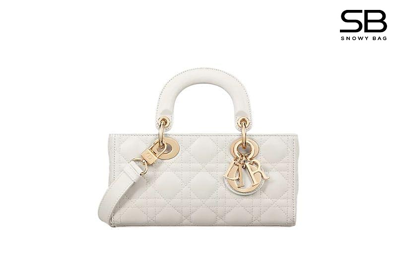 Túi Dior Small Lady D-Joy Latte Lambskin GHW Màu Kem sang trọng