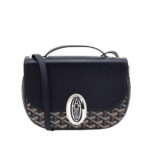 Túi Goyard 233 Bag Black Goyardine Canvas And Calfskin màu đen sang trọng