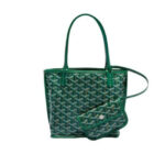 Túi Goyard Anjou Mini Reversible Bag Goyardine và Leather màu xanh lá