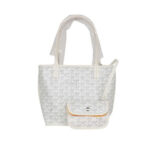 Túi Goyard Anjou Mini Reversible Bag Goyardine và Leather Trắng Bạc