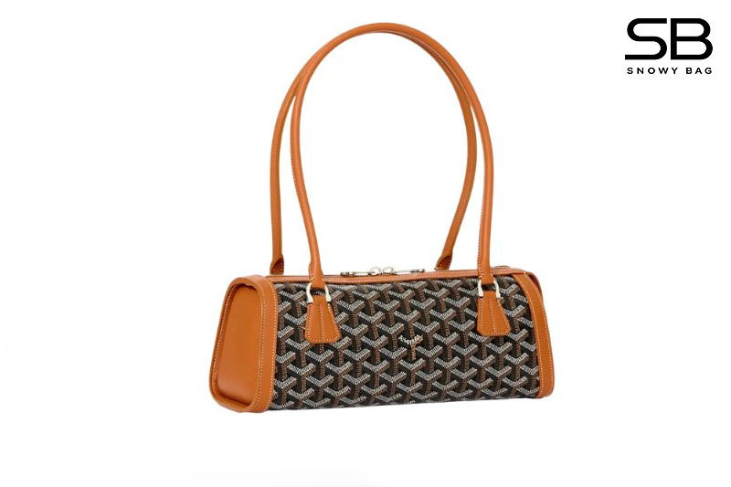 Túi Goyard Bonbonnière Bag Black Tan Goyardine Canvas Nâu Đen sang trọng