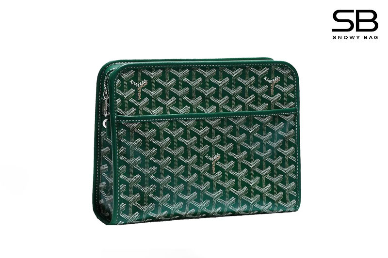 Túi Goyard Jouvence Toiletry Clutch Bag MM Green Xanh Lá sang trọng