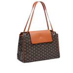 Túi Goyard Rouette Souple Black Goyardine Tan Calfskin PM Size 31CM, sang trọng và tinh tế