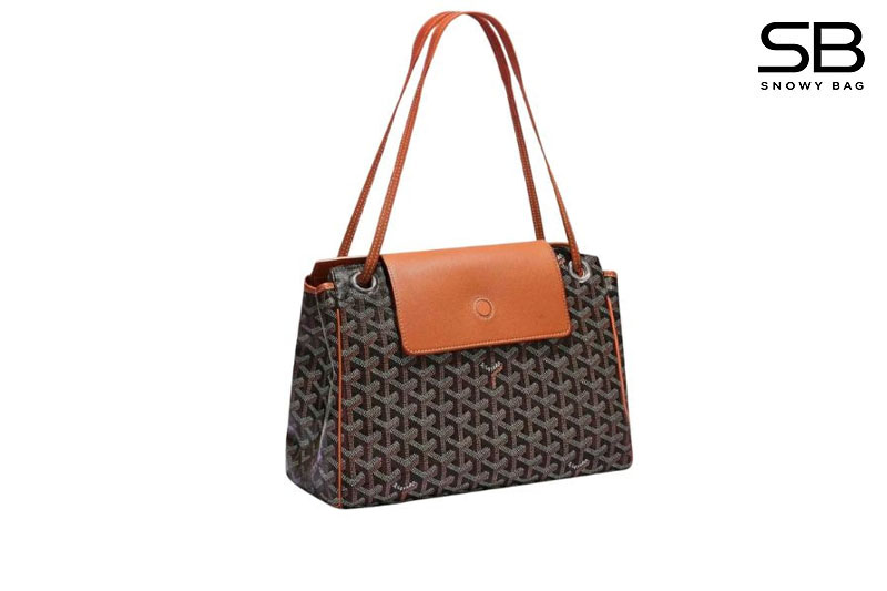 Túi Goyard Rouette Souple Black Goyardine Tan Calfskin PM Size 31CM, sang trọng và tinh tế