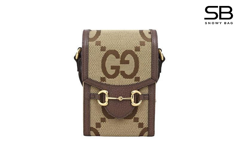 Túi Gucci 1955 Horsebit Phone Box Mini Bag GG Jumbo sang trọng