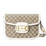 Túi Gucci 1955 Horsebit Small Shoulder Bag White sang trọng và tinh tế