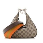 Túi Gucci Attache Small Shoulder Bag GG Supreme Brown Be Nâu sang trọng và thời thượng