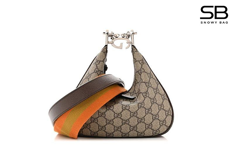 Túi Gucci Attache Small Shoulder Bag GG Supreme Brown Be Nâu sang trọng và thời thượng
