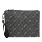 Túi Gucci Đen GG Supreme Tiger Motif Print Clutch / Wristlet Pouch sang trọng