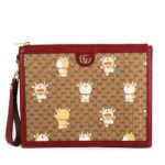 Túi Gucci Doraemon Pouch Mini GG Red Leather Be Đỏ sang trọng và độc đáo