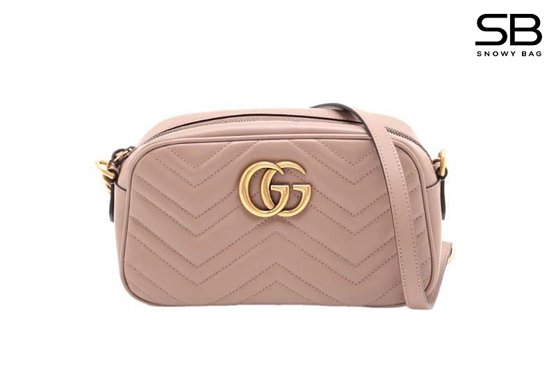 Túi Gucci GG Marmont Small Matelasse Shoulder Bag màu hồng phấn